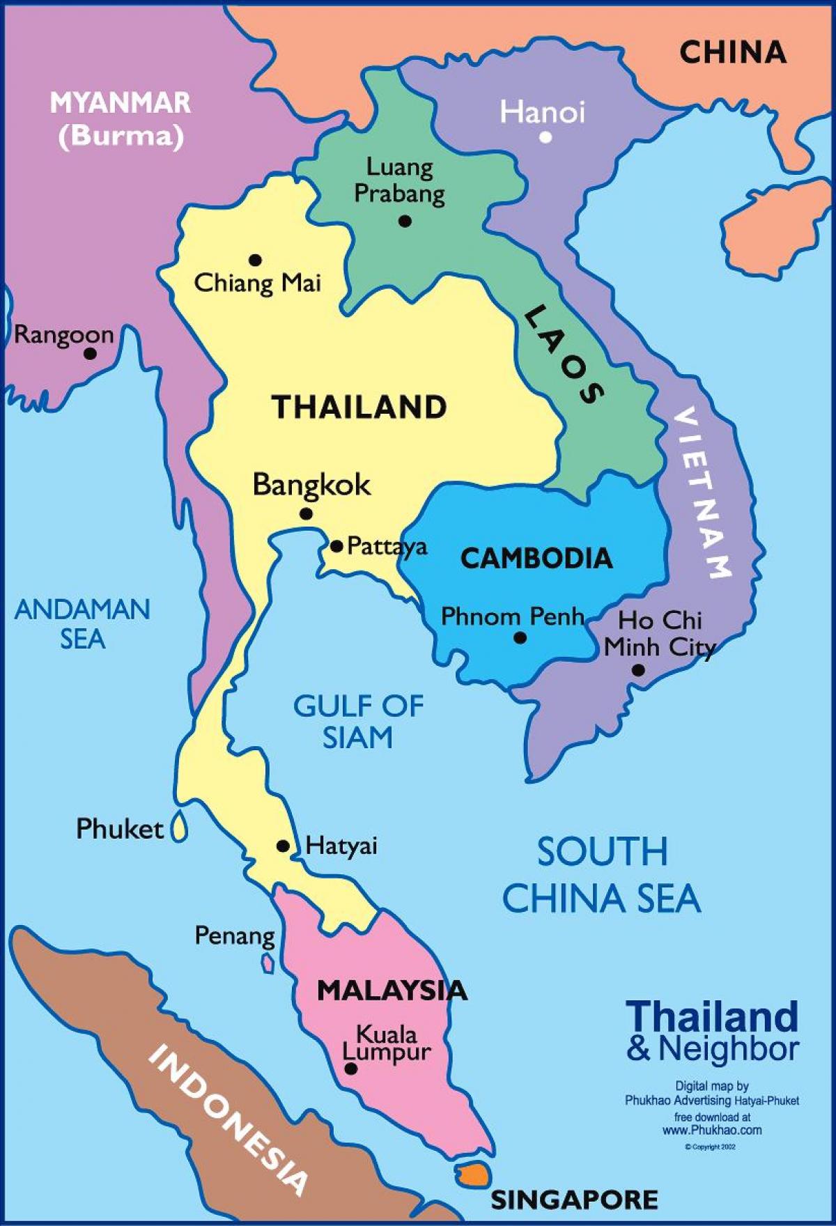 kaart van bangkok locatie