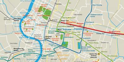 Kaart van bangkok centrum van de stad