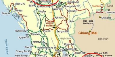 Kaart van bangkok snelweg