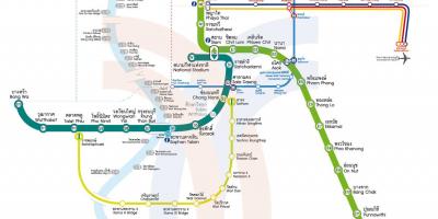 Bangkok city trein kaart