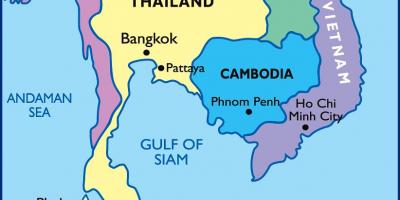 De kaart van bangkok