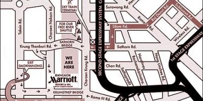 Kaart van het marriott bangkok