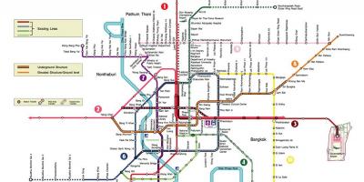 Bangkok metrostation kaart