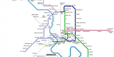Metro kaart bangkok thailand