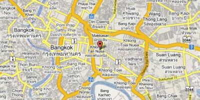 Kaart van de wijk sukhumvit van bangkok