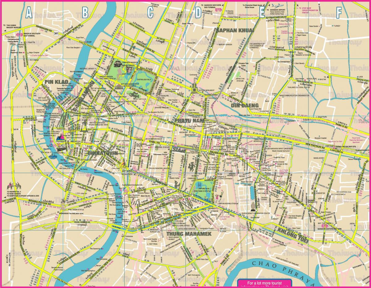 plattegrond van de stad van bangkok