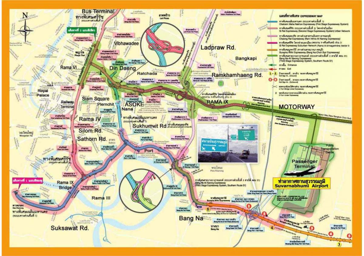 kaart van bangkok expressway