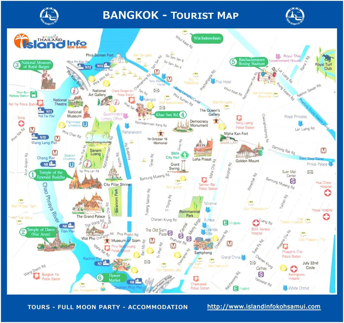 bangkok reisgids kaart