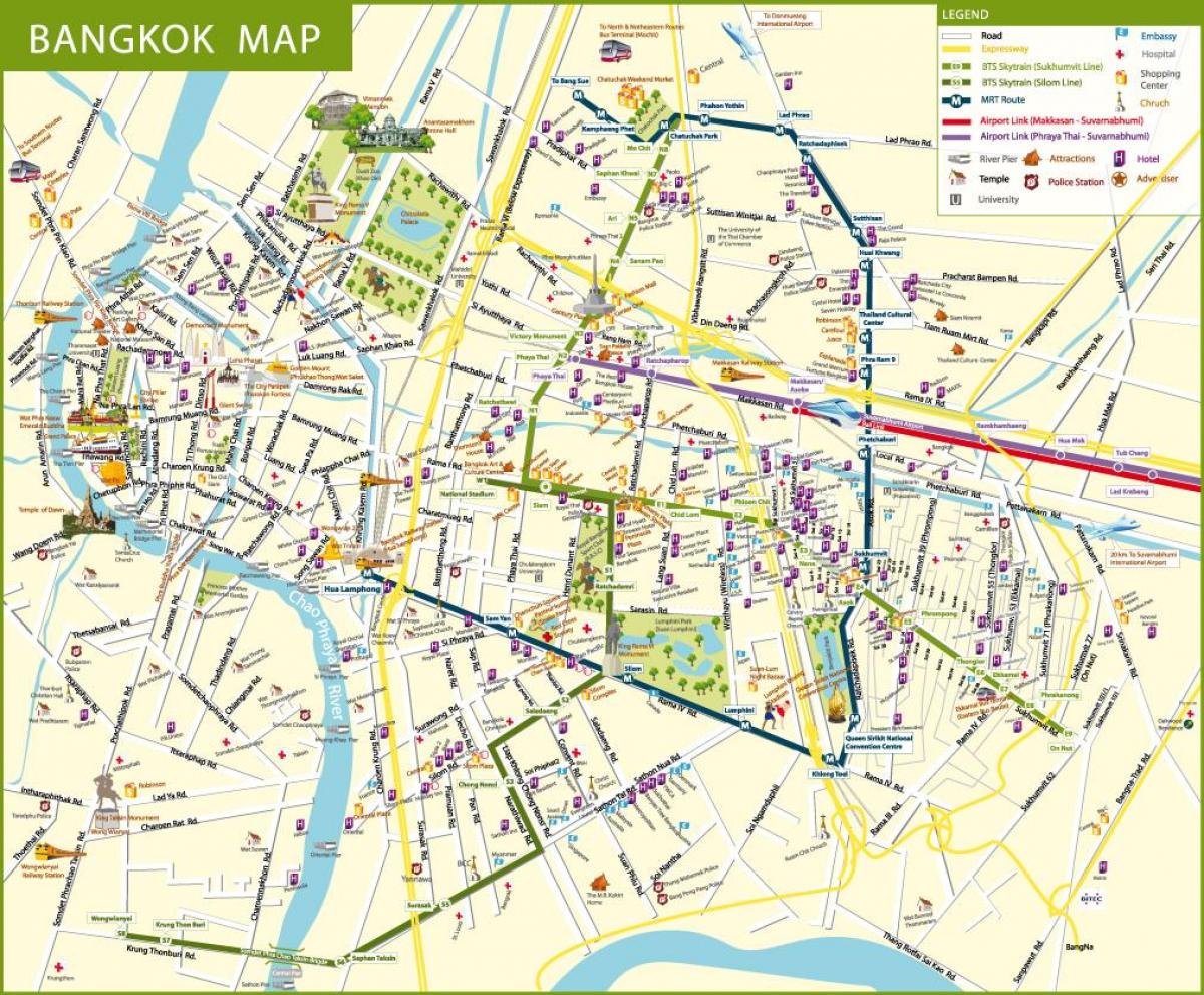 kaart van bangkok straat