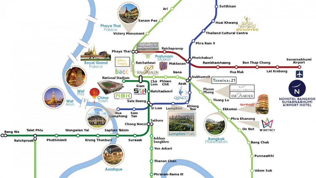 suvarnabhumi airport link-kaart
